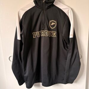 Men’s Purdue Columbia Black and White Quarter-Zip Pullover